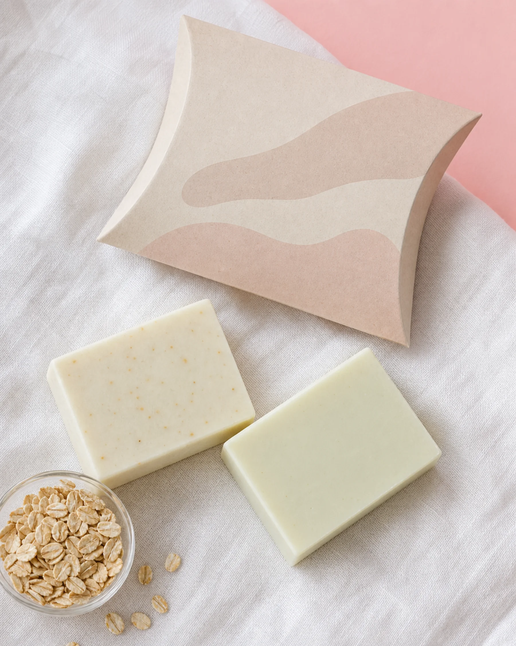 Sensitive Skin Duo styled with its key ingredients in soft daylight